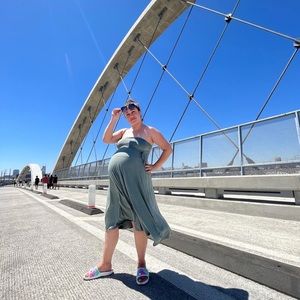 Green strapless dress or skirt Maternity